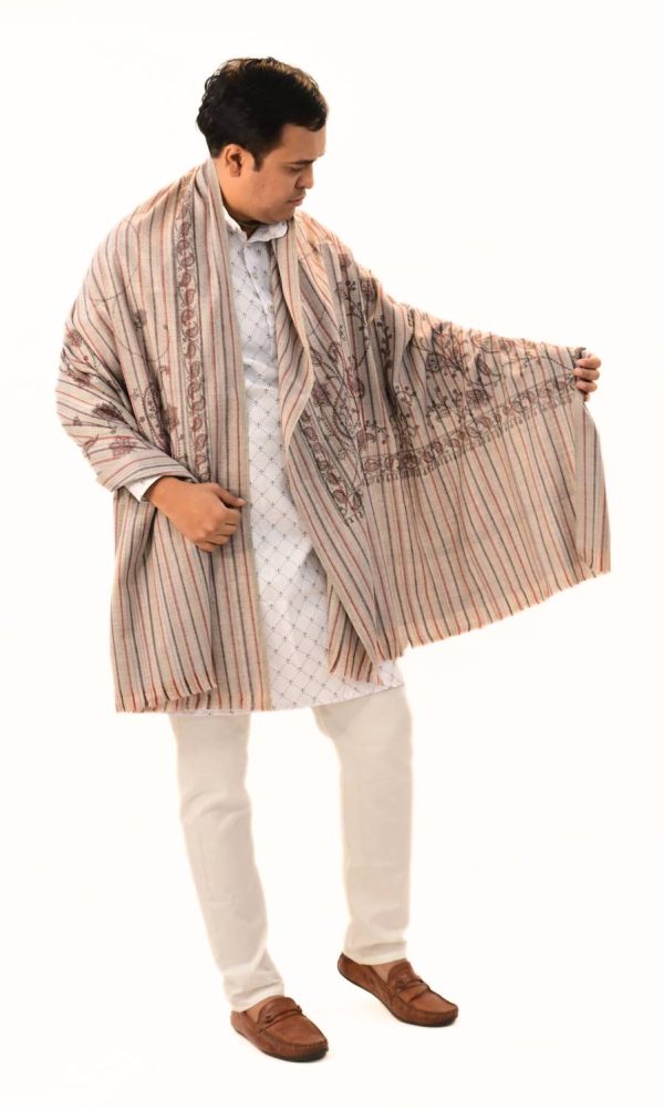 KAVIM Wool Floral Print Men, Women Shawl