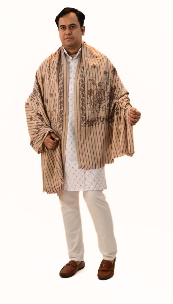 KAVIM Wool Floral Print Men, Women Shawl
