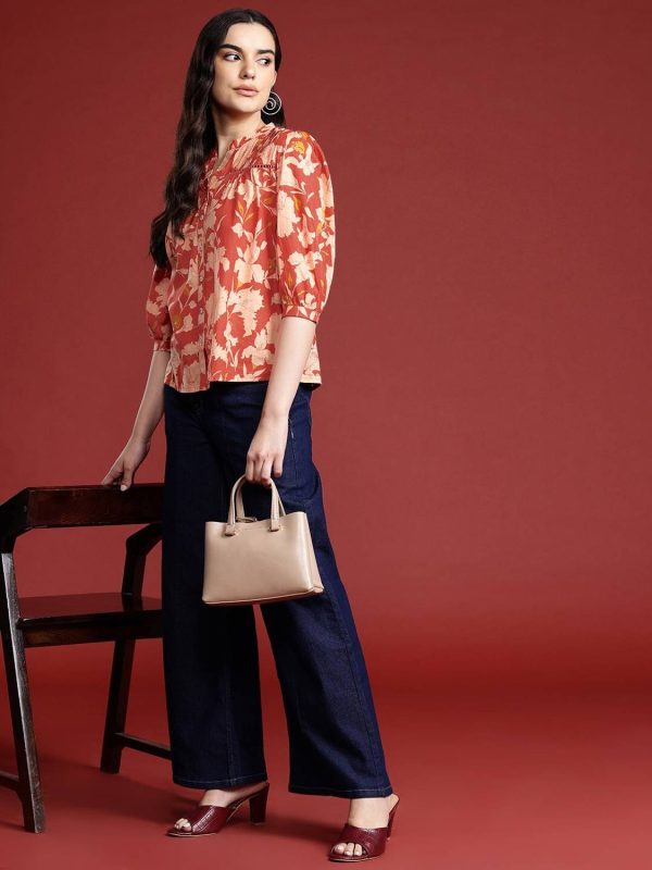 Kavisaa Casual Printed Women Multicolor Top
