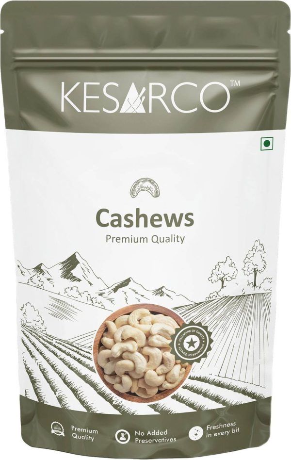 KESARCO W320 Premium Cashews & Raw Almonds Combo | 200 gm each Combo