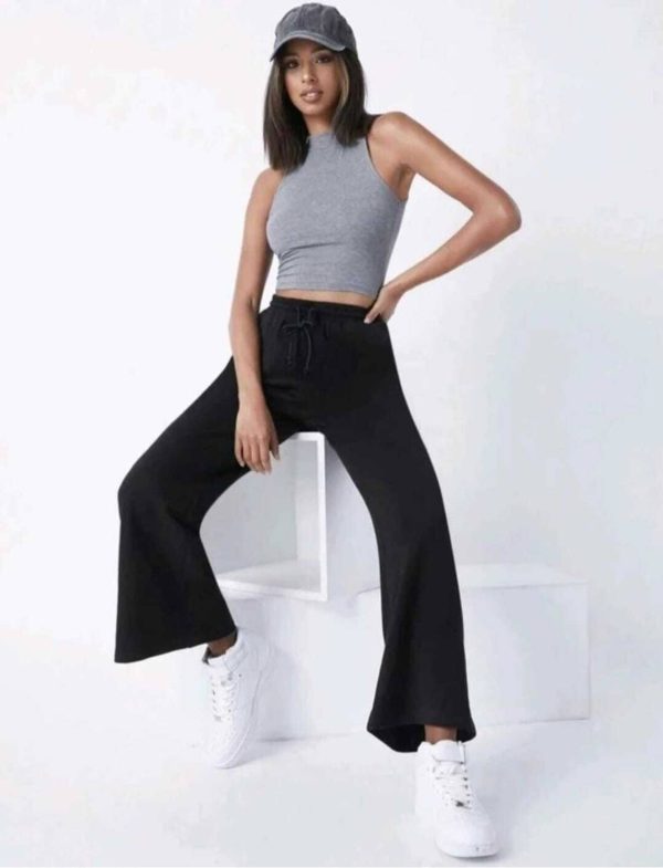 Khatu pradhan Solid Women Black Track Pants