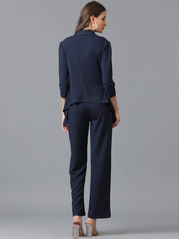 KOTTY 2 Pc Coat Set (Blazer&Pant) Solid Women Suit