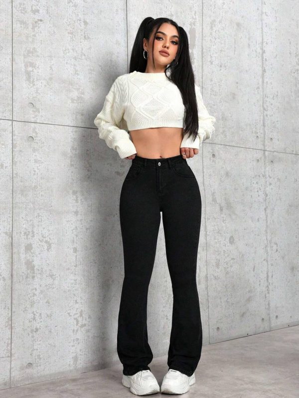 KOTTY Boot-Leg Women Black Jeans