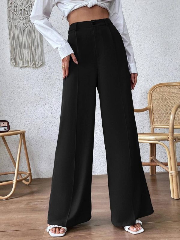 KOTTY Flared Women Black Trousers