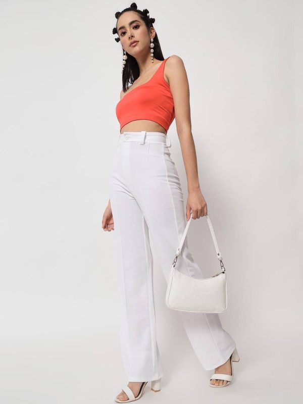 KOTTY Regular Fit Women White Trousers