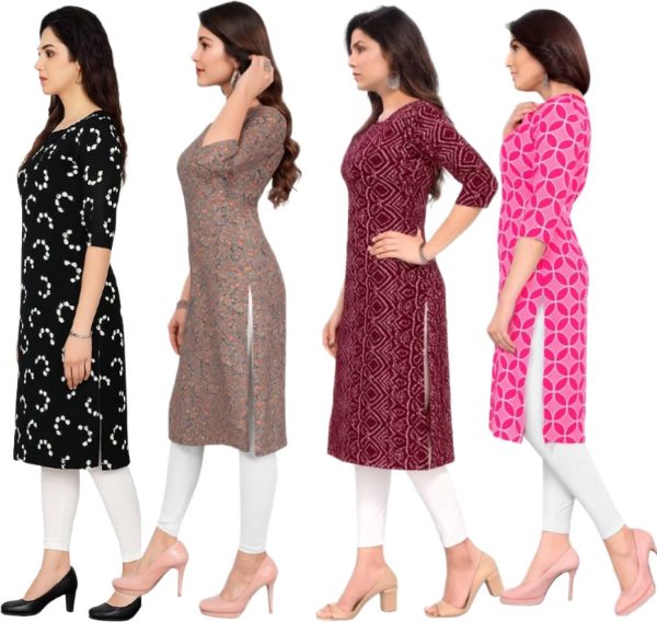 KurtisMart Women Printed Straight Kurta