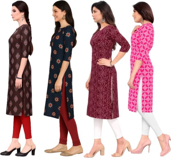 KurtisMart Women Printed Straight Kurta