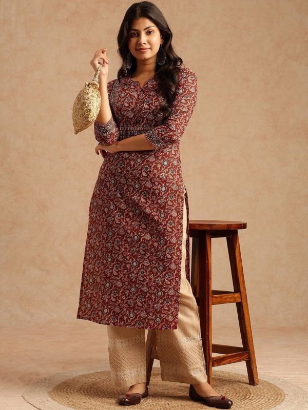 Lascaux Women Printed Straight Kurta