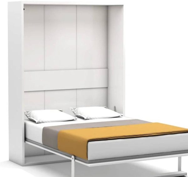 LCOVE Solid Wood Bed + Side Table