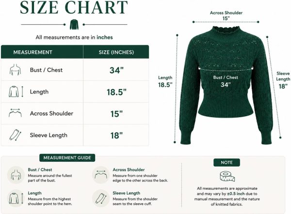 Leafbird Self Design High Neck Party Women Dark Green Sweater