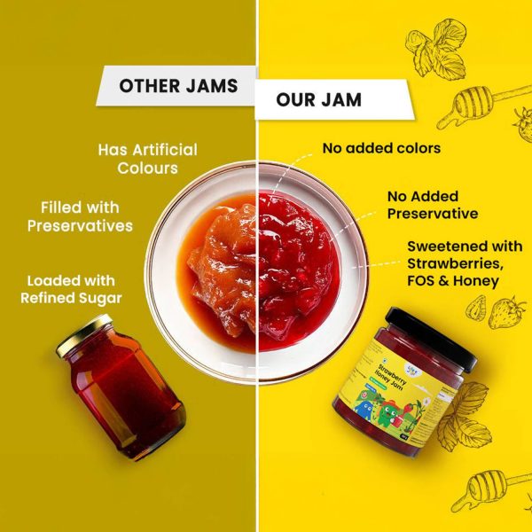 Little Joys Strawberry Honey Jam | Made with Real Strawberries & Honey | No Added Sugar
