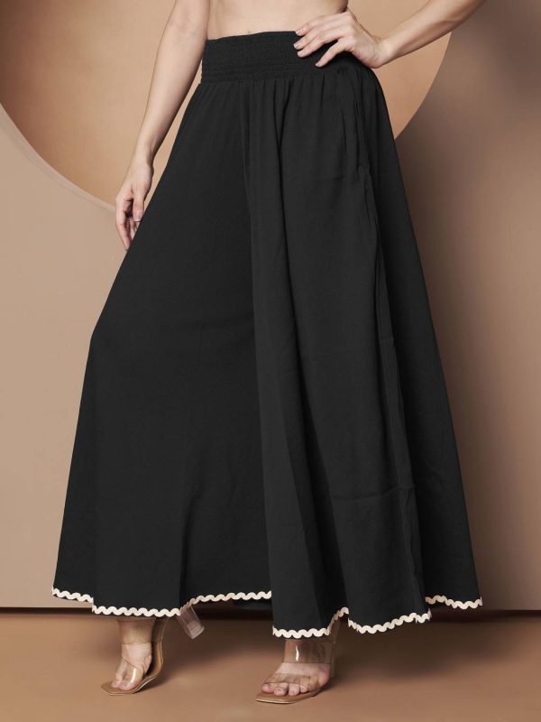 LookShine Relaxed Women Black Trousers