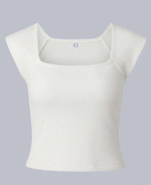 LOVERSBITE Casual Solid Women White Top