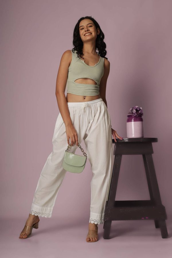 LucknowiThreads Solid Cotton Women Harem Pants
