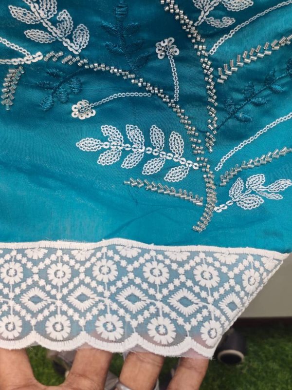 Luckyzone Cotton Silk Embroidered Salwar Suit Material
