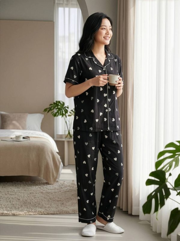 Lugo Women Printed Multicolor Night Suit Set