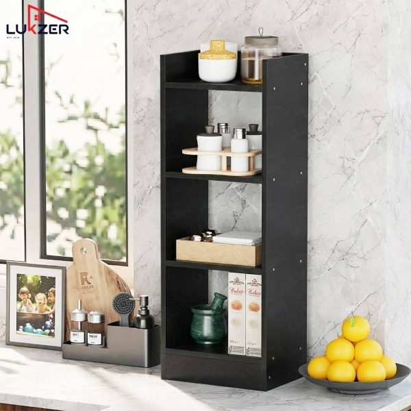 LUKZER 3 Layer Multipurpose Rack Bookcase Organizer Stand (MR-010) Engineered Wood Open Book Shelf