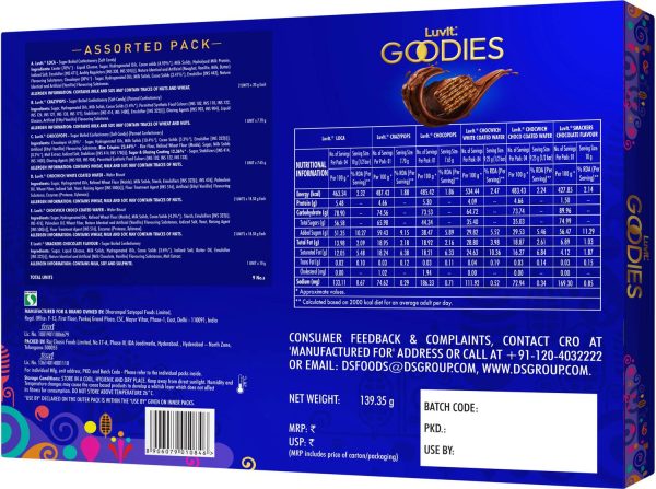 LuvIt Goodies Chocolates Assorted Gift Pack | For Birthday, Rakhi, Diwali Occasions | Truffles