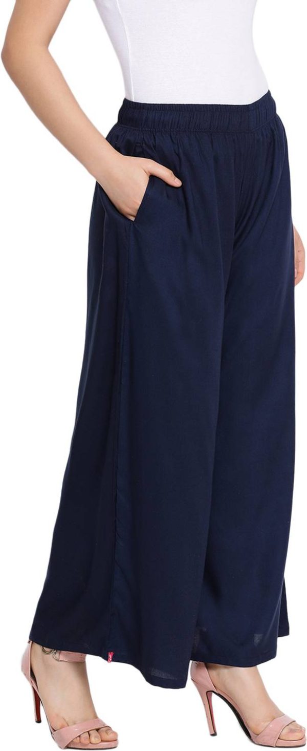 Lyra Regular Fit Women Blue Trousers