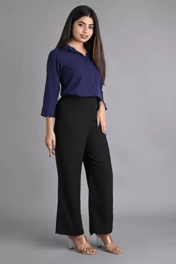 MAGHMA Women Solid Casual Dark Blue Shirt
