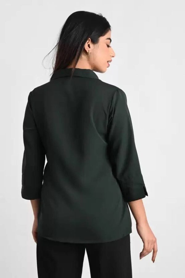 MAGHMA Women Solid Casual Green Shirt