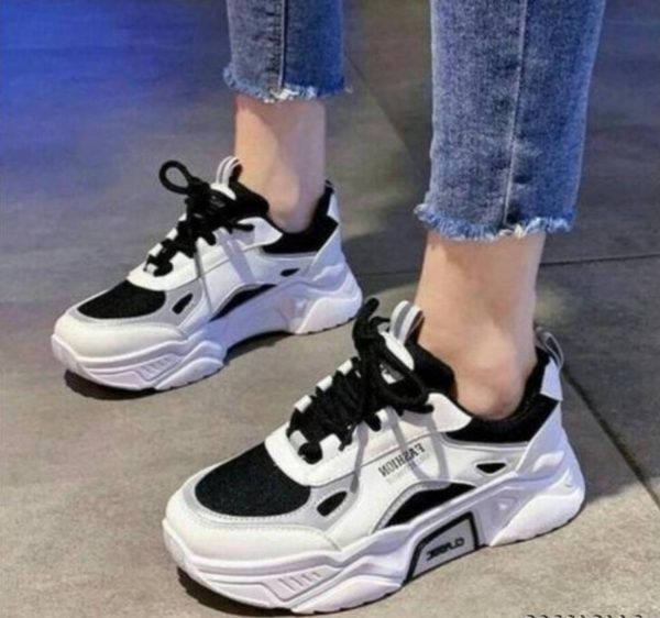 MEGPAR 148 Fashion Black New Stylish Look Comfortable Sport Shoes Womens Running Shoes For Women