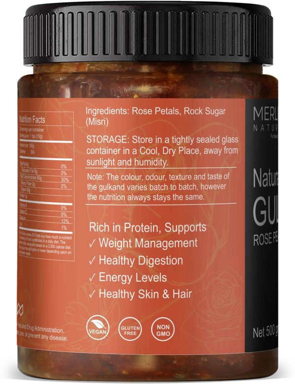 Merlion Naturals Gulkand (Rose Petals Jam) 700gm - Sun Cooked Rosa Centifolia