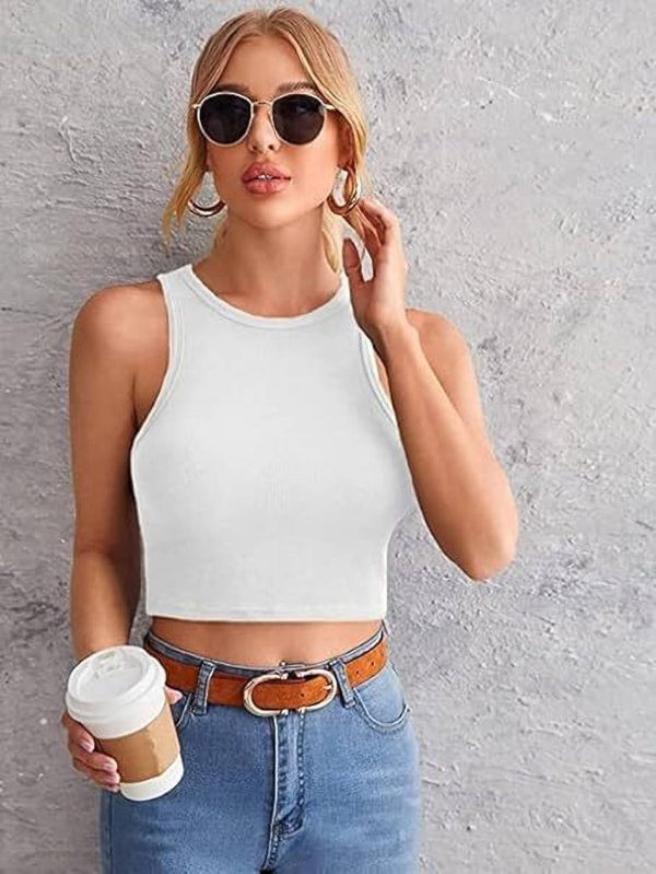 METRONAUT Casual Solid Women Brown, Black, White Top