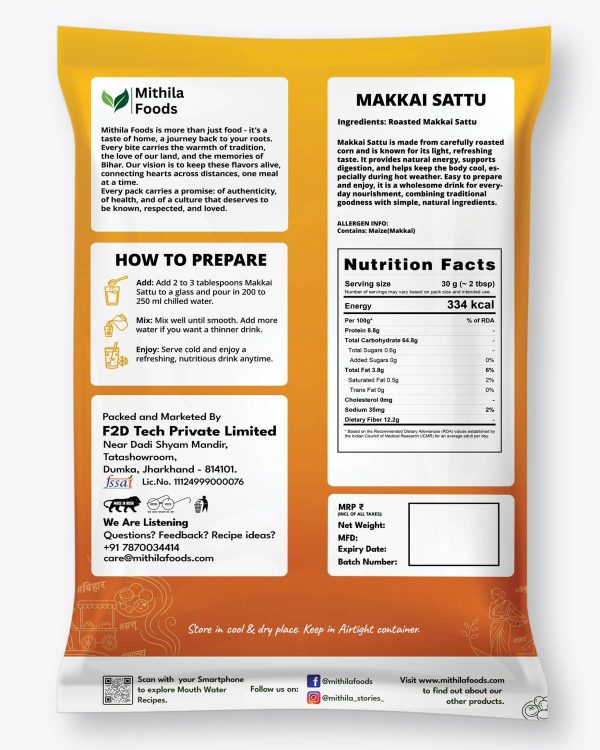 MITHILA FOODS Makkai (Makai) Sattu 1 kg