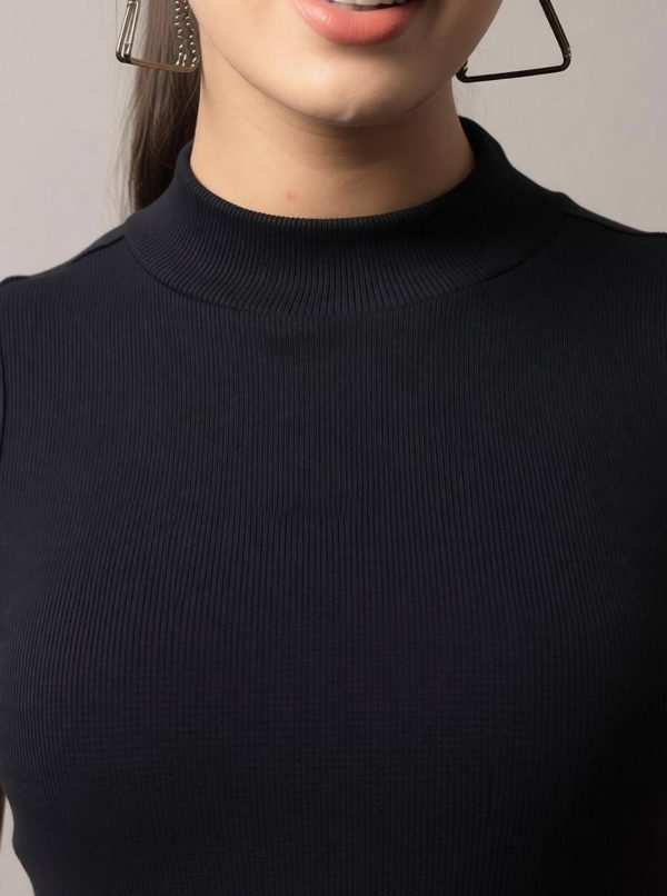 MITOS Casual Solid Women Black Top