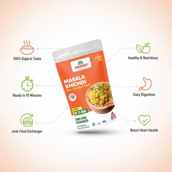 MOLIMOR MasalaKhichdi Easy to Digest Healthy InstantMeal Traditional Indian Comfort Food 250 g