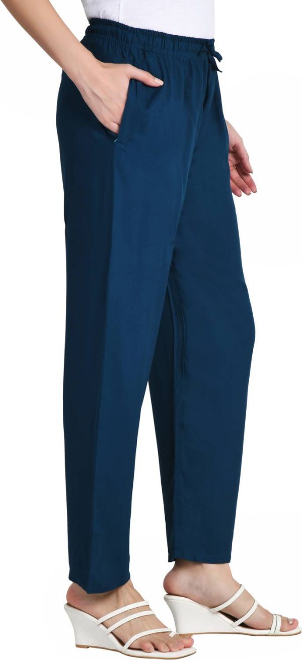 Monga Regular Fit Women Dark Blue Trousers