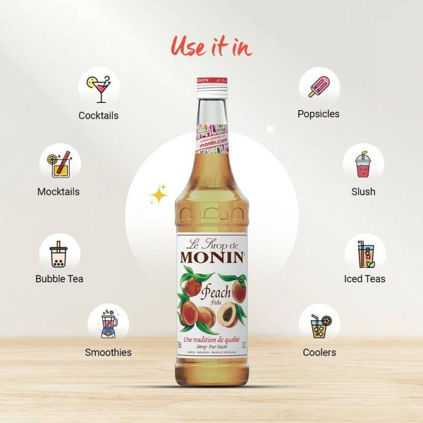 Monin PEACH NAT SYRUP PEACH NAT
