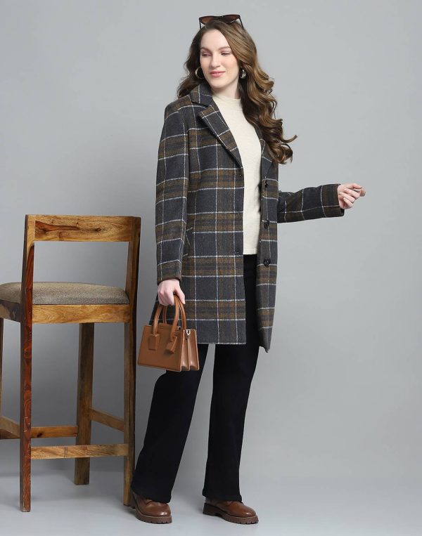 MONTE CARLO Checkered Single Breasted Casual Women Blazer