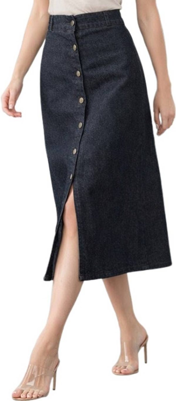 MSNKAPPREL Solid Women Regular Black Skirt