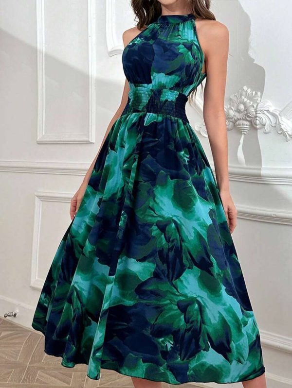 Nautiful Women Fit and Flare Light Blue Maxi/Full Length Dress