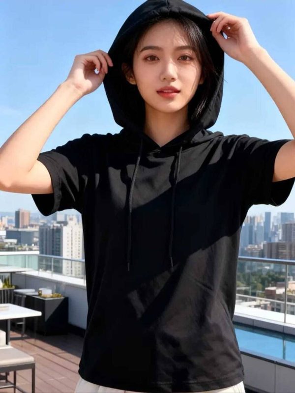 Nilan Tees Wear Solid Women Round Neck Black T-Shirt