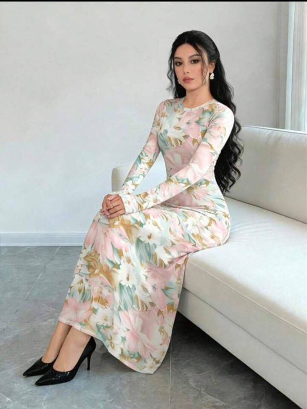 NILKAMTHENTERPRISE Women A-line Multicolor Maxi/Full Length Dress