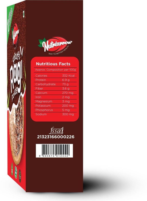 Nutriarrow Sprouted Ragi Powder 500g | Nutritious than Normal Ragi | Natural & Healthy 500 g
