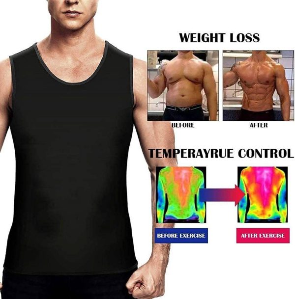 Olsic Sweat Sauna Vest Heat Trapping Polymer Vest Suit Workout Body Shaper� Men Shapewear