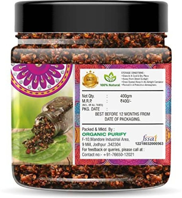 Organic Purify Calcutta Paan Mukhwas , 300 g Jar Pack Gulkand Pan | Lal Paan Paan Mouth Freshener