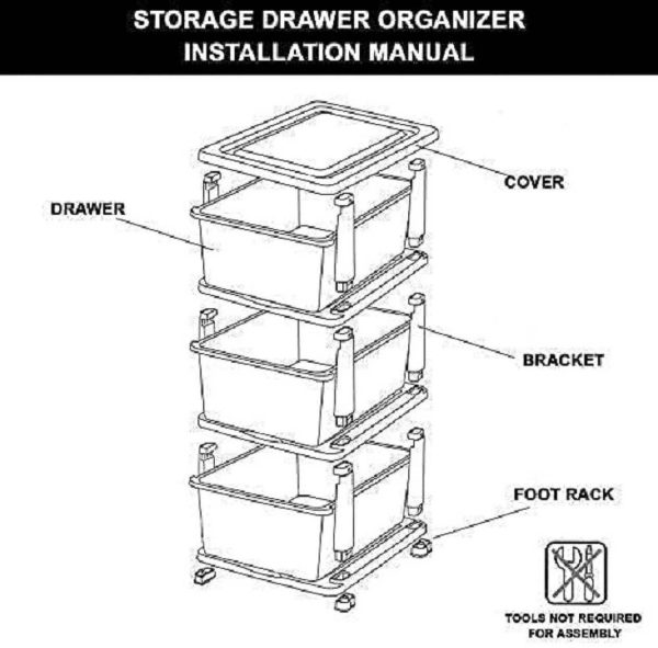 PALAK 6 Plastic Modular Transparent Drawer System for Home, Office, Hospital, Parlor Plastic Free Standing Chest of Drawers