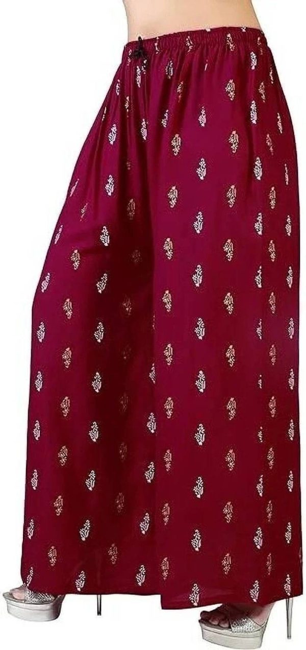 PALAZZO DESIGNS Relaxed Women Black, Maroon Trousers