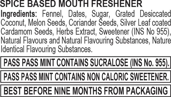Pass Pass Spice Based Mouth Freshener | Digestive, High in Fibre & Anti-Oxidants | Mint Mouth Freshener