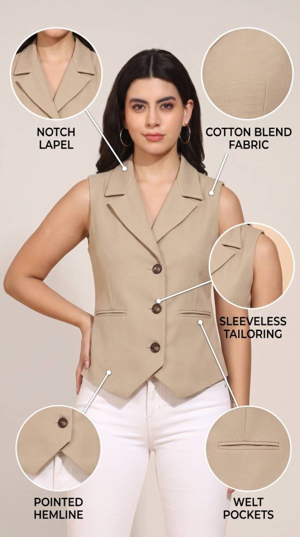 PERFECT PRODUCTIONS Solid Women Waistcoat