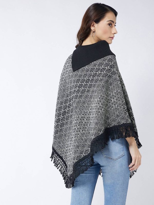 Pivl Woven Collared Neck Casual Women Beige Sweater