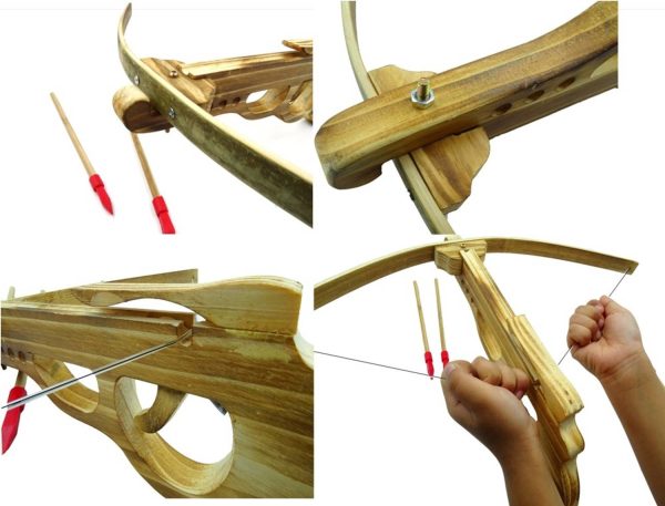 poksi King-Sport Series Children's crossbow for kids Gun Toy with Sports Leisure Outdoor Games Boy Birthday Gift- (Golden)