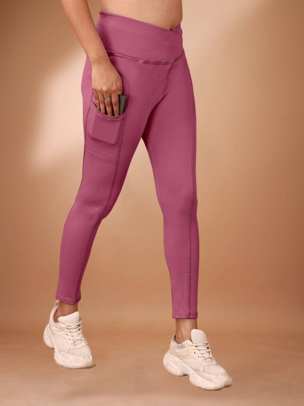 POOJARAN Solid Women Purple Tights