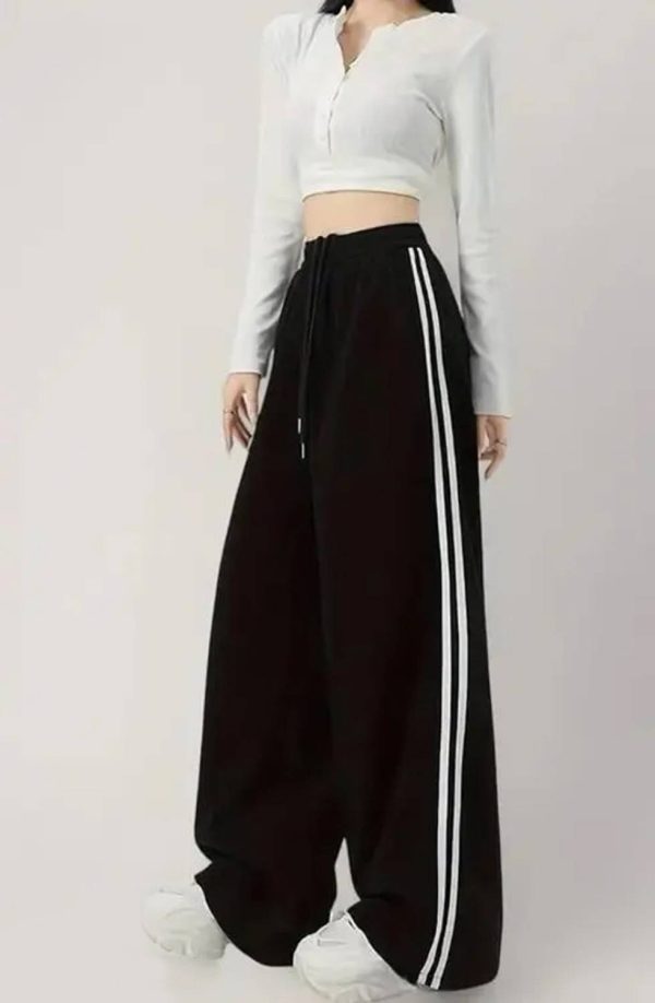 Priyansh Enterprises Striped Women Black Track Pants