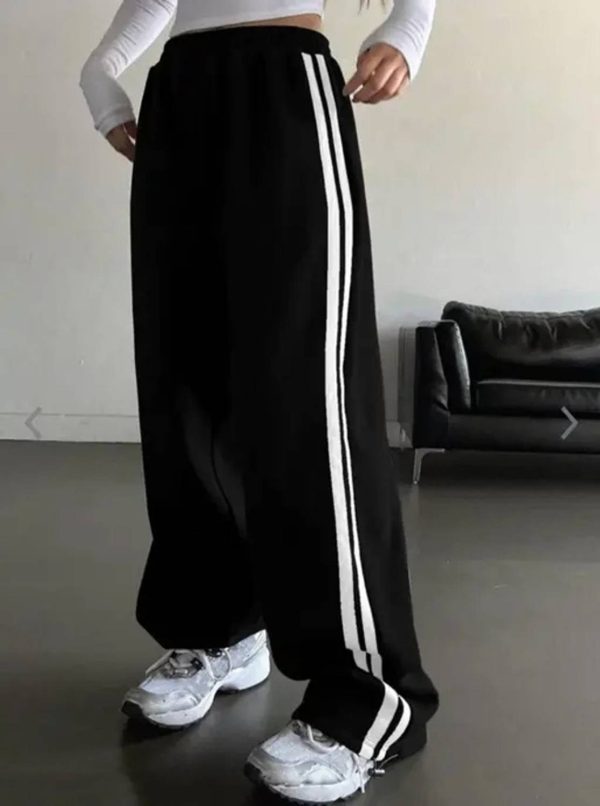 Priyansh Enterprises Striped Women Black Track Pants
